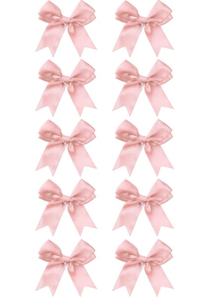 10 Adet Pembe Saten Geniş Fiyonk Süsleme Kurdele Seti modelleri