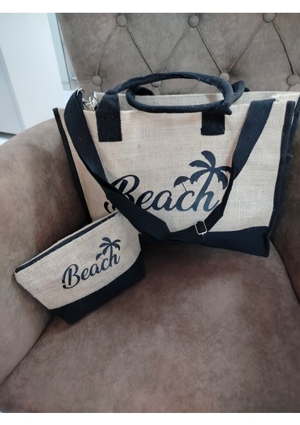 Plaj Palmiye Desenli Çanta Seti fiyatları