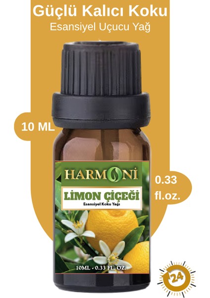 Limon Çiçeği Esansiyel Uçucu Koku 10ML Difüzör Esansı Buhurdanlık Yağı ve Oda Kokusu