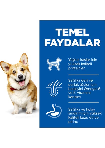 Yetişkin Küçük ve Mini Irk Kuzulu ve Pirinçli Köpek Maması 6 kg indirimleri