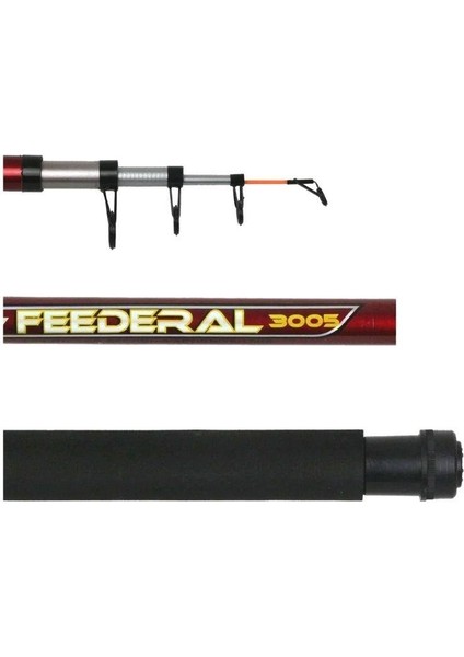 Federal Fiber Olta Kamışı 80-160 gr Kırmızı 300 cm fiyatları