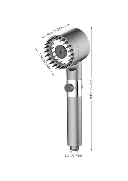 Masajlı Filtreli 3 Fonksiyonlu Siyah El Duşu, Handshower, Massage Handshower fiyatları
