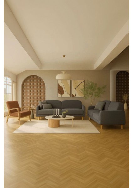 Bohem Koltuk Takımı, Oturma Grubu 3+3+1 Full Paket (2 Üçlü Koltuk 1 Berjer) (Sandıklı-Yataklı)