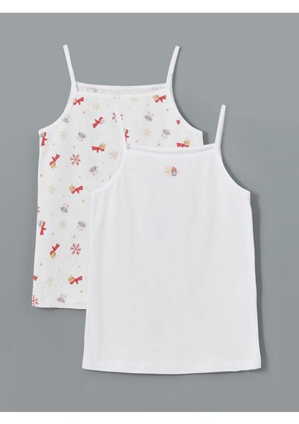 Lcw Kids Beyaz Kare Yaka Kız Çocuk Atlet 2'li