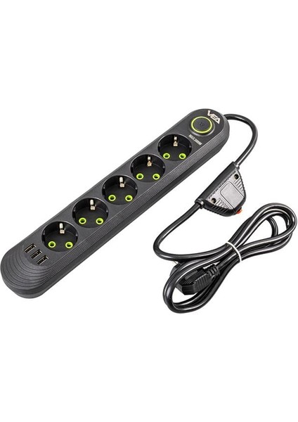 VA-21561 5'li 3 Usb'li 1.5 Metre Akım Korumalı Priz Siyah modelleri