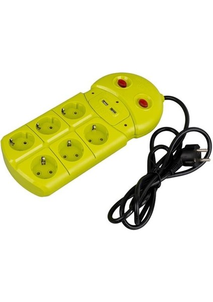 VE-970USB 6'lı 2 Usb'li 1.5 Metre Grup Priz modelleri
