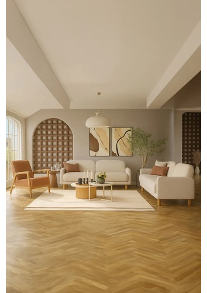 Bohem Koltuk Takımı, Oturma Grubu 3+3+1 Full Paket (2 Üçlü Koltuk 1 Berjer) (Sandıklı-Yataklı)
