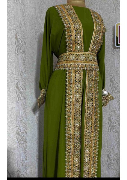 Yöresel Abaya Takımı Yeşil fiyatları
