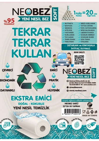 Oto Araç için Emici Yeni Nesil Bez 22CM*28CM 50 Yaprak 4 Lü Paket fiyatları