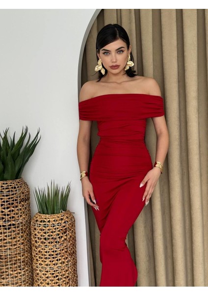 Milan Madonna Yaka Kalem Elbise L-Altın modelleri