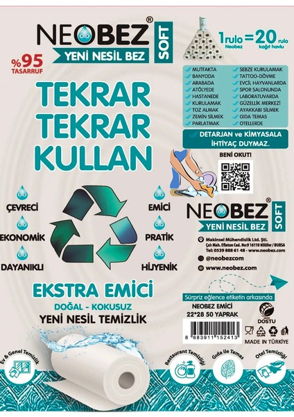 MUTFAK İÇİN EMİCİ YENİ NESİL BEZ 22CM*28CM 50 Yaprak 4 Lü Paket fiyatları