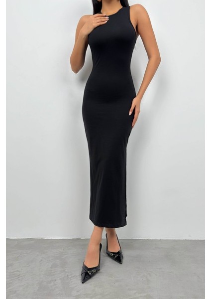 Yüzücü Yaka Spor Elbise L-Siyah modelleri