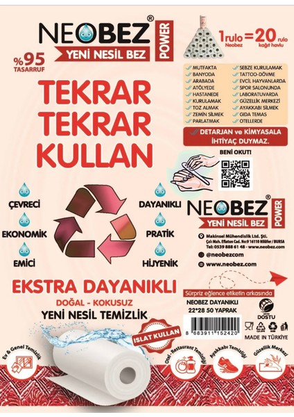 Güzellik Merkezleri için Dayanıklı Yeni Nesil Bez 22CM*28CM 50 Yaprak 4 Lü Paket fiyatları