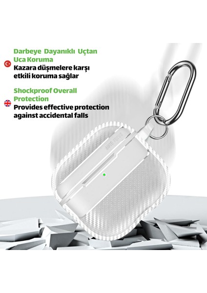 4. Nesil Uyumlu Karbon Fiber Hybrid Polymer Technology Premium Kulaklık Kılıfı