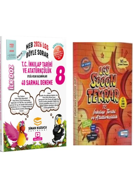 8. Sınıf Ilk Doz Denemeleri T.c. Inkılap Tarihi ve Atatürkçülük ve Son Tekrar Denemeleri