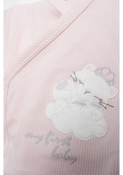My Baby Kumsal Bebitof % 100 Coton 10 Lu Hastane Çıkışı Yeni Sevimli Kedi Desenli Pembe 10115 indirimleri