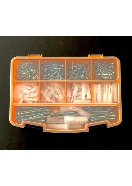 292 Parça 12 Çeşit Vida Seti, Dübelli Sunta Vidası Seti,matkap Ucu Bits Uç ve Takım Çantası