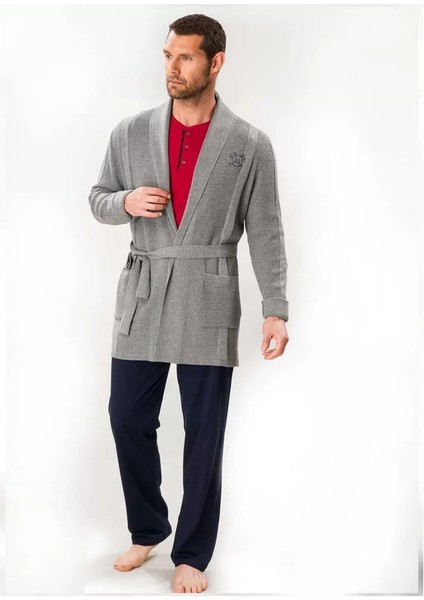 D's Damat 03004 5'li Triko Robdöşambr Damat Pijama Seti