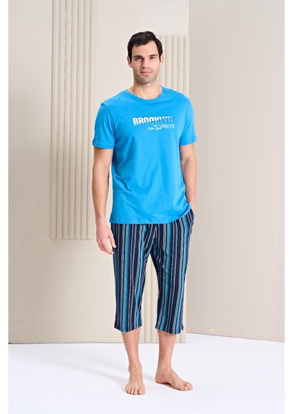 Erkek Pijama Takımı Kapri & Bermuda Kısa Kol modelleri
