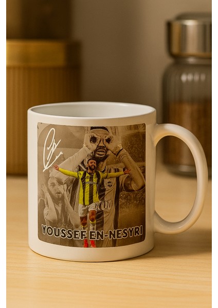 Youssef Fenerbahçe Baskılı Kahve Porselen Kupa Bardak
