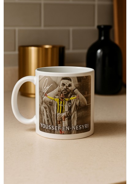 Youssef Fenerbahçe Baskılı Kahve Porselen Kupa Bardak modelleri