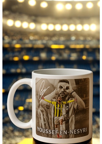 Youssef Fenerbahçe Baskılı Kahve Porselen Kupa Bardak