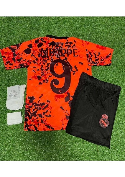 R.madridd 2024/25 Yeni Sezon Kylian Mbappe Özel Konsept Çocuk Forması 4'lü Set Turuncu fiyatları