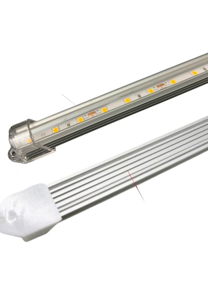 2 Adet Alüminyum Kasa Çubuk LED 12 Volt Beyaz Işık 100 cm Şeffaf Karavan Tekne Otomobil SB-6550 fiyatları