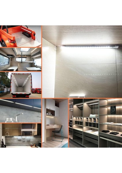 2 Adet Alüminyum Kasa Çubuk LED 12 Volt Beyaz Işık 100 cm Şeffaf Karavan Tekne Otomobil SB-6550 fırsatları