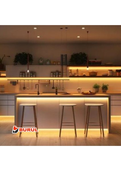 2.5 Metre Gün Işığı Şerit LED Işık Seti Butonlu Mutfak Tezgah Çalışma Masası Raf Işıkları SB-6556 modelleri