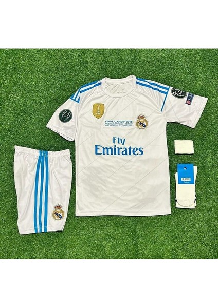 R.e.a.l M.a.d.r.i.d 2018 Kiev Şampiyonlar Ligi Finali Sergio Ramos Çocuk Forması 4'lü Set fırsatları