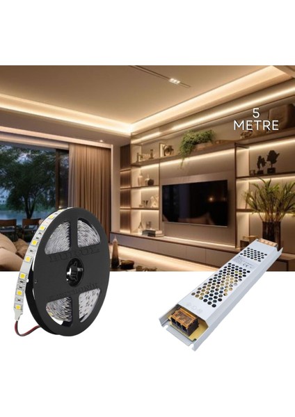 5 Metre Gün Işığı LED Işık Gizli Tavan Işık Bandı Aydınlatma Ev Oda Salon Tv Ünite Mutfak SB-6555
