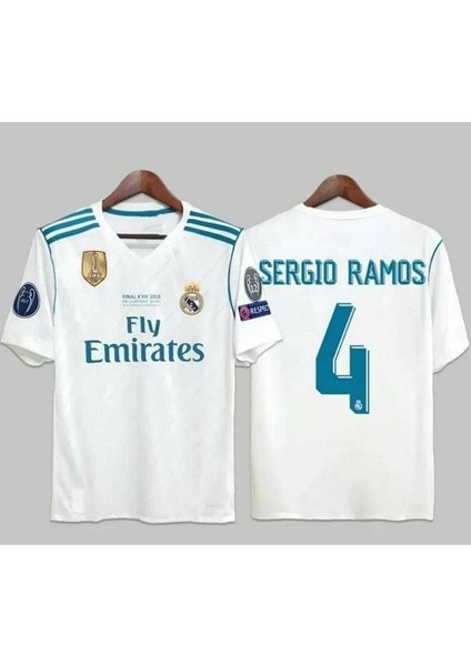 R.e.a.l M.a.d.r.i.d 2018 Kiev Şampiyonlar Ligi Finali Sergio Ramos Forması (Kısa-Kol) modelleri