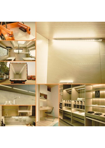 2 Adet Alüminyum Kasa Çubuk LED 12 Volt Gün Işığı 50 cm Şeffaf Karavan Tekne Otomobil SB-6550 fırsatları