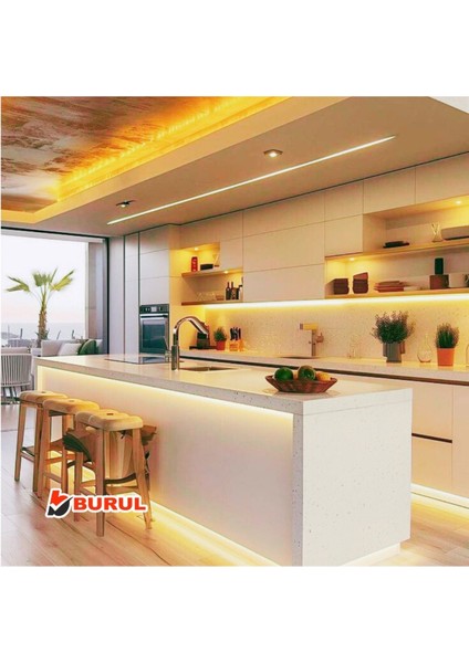 5 Metre Gün Işığı Şerit LED Işık Dimmer Kumandalı Mutfak Tezgah Çalışma Masası Raf Işık SB-6557 fiyatları