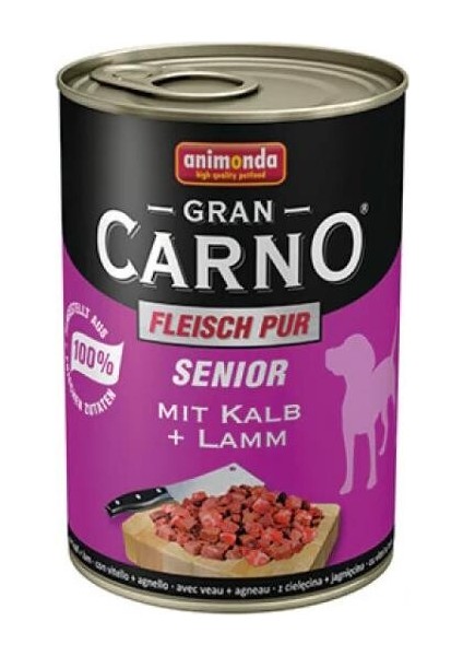 Gran Carno Sığır Etli Kuzulu Yaşlı Köpek Konservesi 400 gr