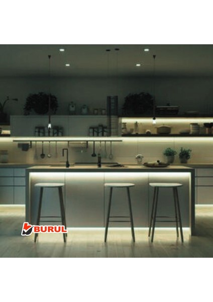 5 Metre Beyaz Şerit LED Işık Dimmer Kumandalı Mutfak Tezgah Çalışma Masası Raf Işık SB-6557 modelleri