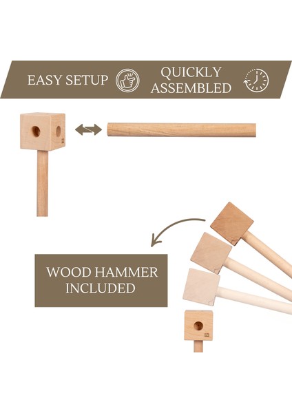 Modüler Ahşap Çocuk Oyun Evi – %100 Pamuklu Kumaşlı, Iç ve Dış Mekana Uygun, Doğal Kayın Ağacı indirimleri