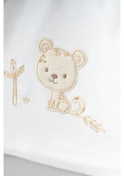 My Baby Kumsal % 100 Coton 10 Lu Hastane Çıkışı Yeni Sevimli Kaplan Desenli Ekru 10095 fırsatları