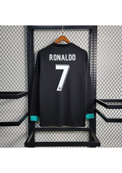 R.e.a.l M.a.d.r.i.d 2017-18 Kiev Şampiyonlar Ligi Finali Cristiano Ronaldo Forması (Siyah-Uzun-Kol) fiyatları