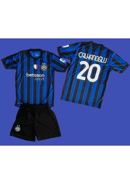 I.n.t.e.r 2024/25 Yeni Hakan Çalhanoğlu Iç Saha Çocuk Forması 4'lü Set