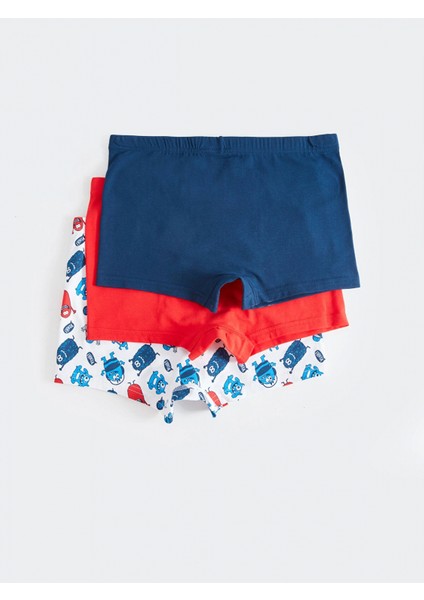 Lcw Kids Beyaz Baskılı Pamuklu Erkek Çocuk Boxer 3'lü fiyatları