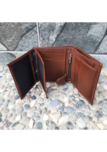 Hakiki Deri Erkek Bozuk Para Gözlü Taba Mini Cüzdan GVN-0131 fiyatları