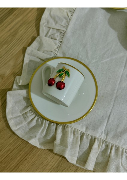 6'lı Gold Kiraz Desenli Fincan Takımı fiyatları