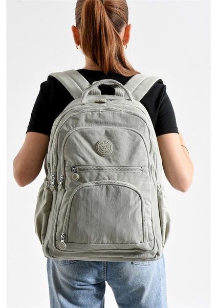 Bolsas 1087 Su Geçirmez Ithal Krinkıl Kumaş Laptop Bölmeli Okul ve Günlük Sırt Çantası A. Gri fiyatları