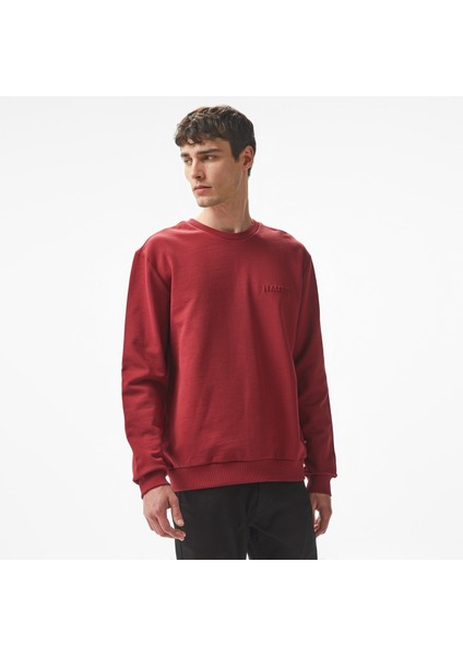 Erkek Bordo Regular Fit Sweatshirt