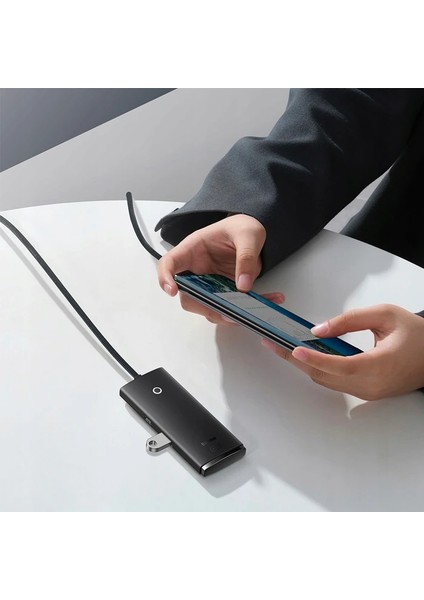 Baseus Lite Series 4 Portlu Type-C To USB 3.0 Hub Adaptör 25CM-(1903) - ALVN1388-7782 fırsatları