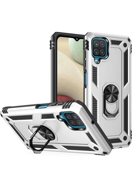 Samsung Galaxy A22 Kılıf Sofya Yüzüklü Silikon Kapak - Gümüş - ALVN5952-5701 fiyatları