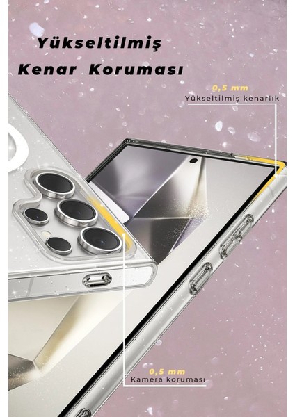 Samsung Galaxy S23 Ultra Kılıf Glow Magsafe Kapak - Şeffaf - ALVN4017-4081 fiyatları