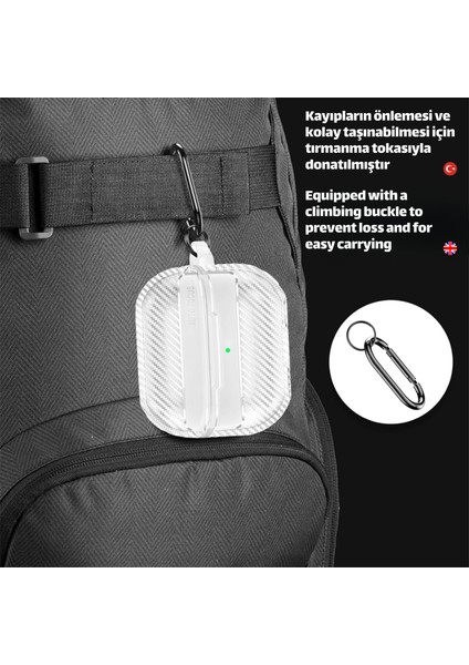 Samsung Galaxy Buds3 ve Buds3 Pro Uyumlu Karbon Fiber Hybrid Polymer Technology Kulaklık Kılıfı indirimleri